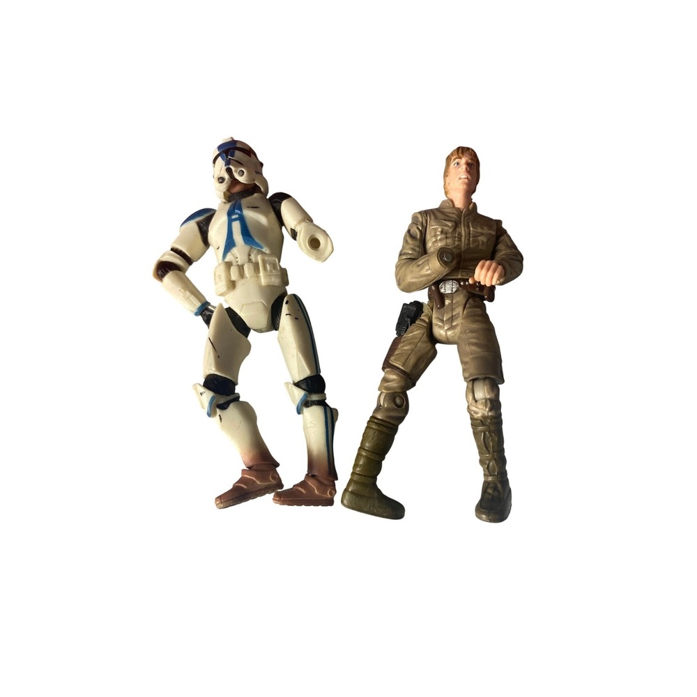 Star‎ Wars Luke Bespin & 501st Clone Trooper 3.75in Figures Lot Missing Hand